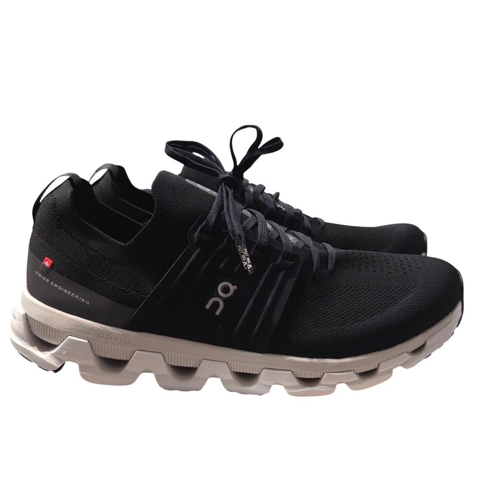 ON Cloudswift 3 Mens Running Shoes Black White Size 12 Athletic‎ Sneakers